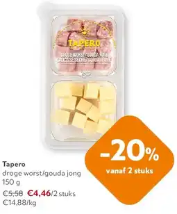 OKay Tapero droge worst/gouda jong 150 g aanbieding