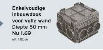 GAMMA Enkelvoudige inbouwdoos voor volle wand Diepte 50 mm aanbieding