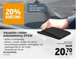 GAMMA Aquaplan rubber dakbedekking EPDM aanbieding