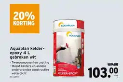 GAMMA Aquaplan kelder- epoxy 4 L gebroken wit aanbieding