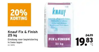 GAMMA Knauf Fix & Finish 25 kg aanbieding