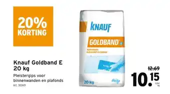 GAMMA Knauf Goldband E 20 kg aanbieding