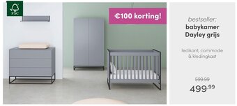 Baby & Tiener Babykamer Dayley grijs aanbieding