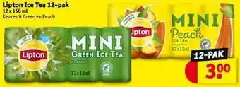 Kruidvat Lipton ice tea 12-pak 12x50 ml aanbieding