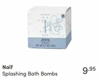 Baby & Tiener Naïf splashing bath bombs aanbieding