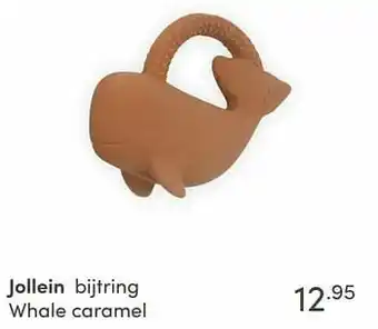 Baby & Tiener Jollein bijtring whale caramel aanbieding