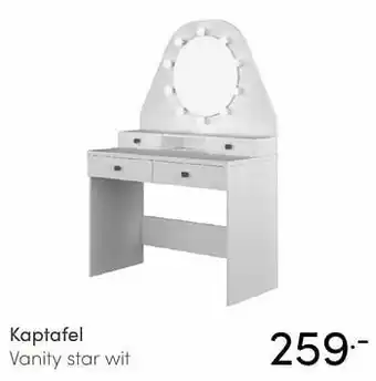 Kaptafel vanity star wit