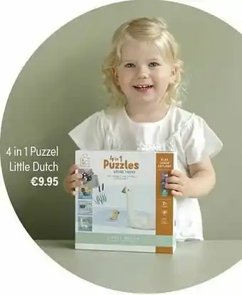 Baby & Tiener 4 in 1 puzzel little dutch aanbieding