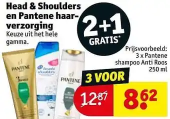 Kruidvat Head & Shoulders en Pantene haarverzorging aanbieding