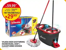 Brico Vileda Box Easywring Microvezel Mop + Cleanturbo Emmer aanbieding