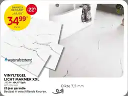 Brico Vinyltegel Licht Marmer XXL aanbieding