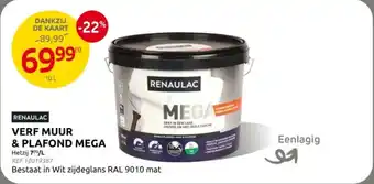 Brico Renaulac Verf Muur & Plafond Mega aanbieding