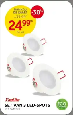 Brico XanLite Set Van 3 Led Spots aanbieding