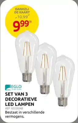 Brico Set van 3 Decoratieve Led Lampen aanbieding