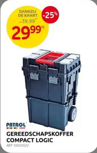 Brico Patrol Gereedschapskoffer Compact Logic aanbieding