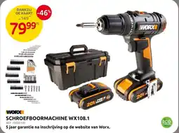 Brico Worx Schroefboormachine WX108.1 aanbieding