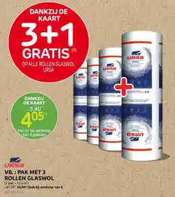 Brico Ursa Pak Met 3 Rollen Glaswol aanbieding