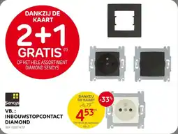 Brico Sencys Inbouwstopcontact Diamond aanbieding