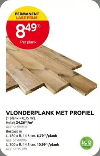 Brico Vlonderplank Met Profiel aanbieding