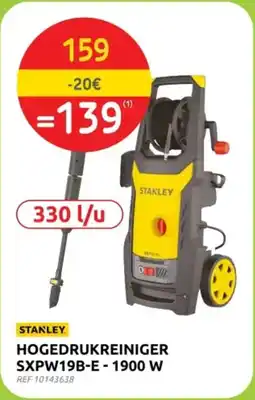 Brico Stanley Hogedrukreiniger SXPW19B-E aanbieding