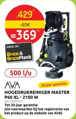 Brico Ava Hogedrukreiniger Master P60 XL aanbieding