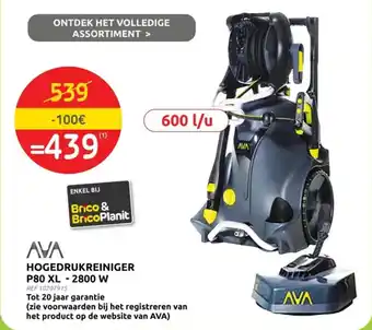 Brico Ava Hogedrukreiniger P80 XL aanbieding