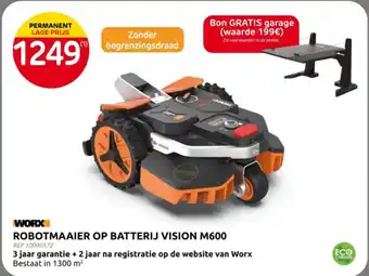 Brico Worx Robotmaaier op Batterij Vision M600 aanbieding