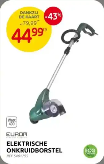 Brico Eurom elektrische onkruidborstel aanbieding