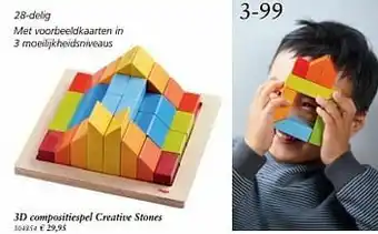 3d compositiespel creative stones