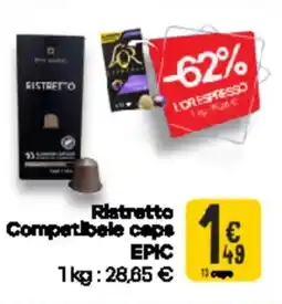 Cora Epic Ristretto Compatibele caps aanbieding