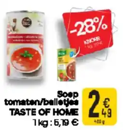 Cora Taste of Home Soap tomaten / Balletjes aanbieding