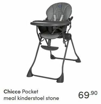 Baby & Tiener Chicco pocket meal kinderstoel stone aanbieding