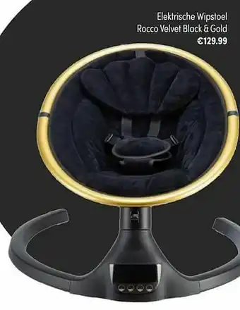 Baby & Tiener X-adventure elektrische wipstoel rocco velvet black + gold aanbieding