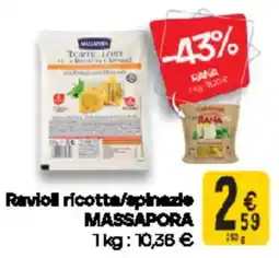 Cora Massapora Ravioll Ricotta / Spinazie aanbieding