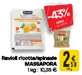 Cora Massapora Ravioll Ricotta / Spinazie aanbieding