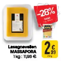 Cora Lasagnevelen massapora aanbieding