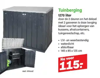 Van Cranenbroek Tuinberging 1270 liter aanbieding