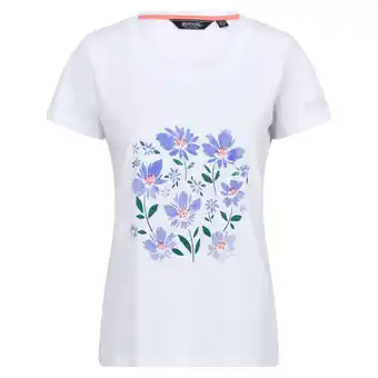 Decathlon Dames Filandra VIII Bloemen Tshirt (Wit) aanbieding