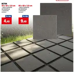 Hubo Beton 40 x 40 x 3,9 cm aanbieding