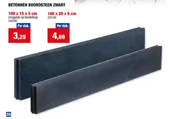 Hubo Betonnen boordsteen zwart aanbieding