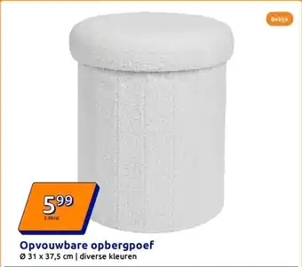 Action Opvouwbare opbergpoef aanbieding