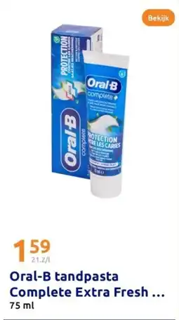 Action Oral-B tandpasta complete extra fresh aanbieding