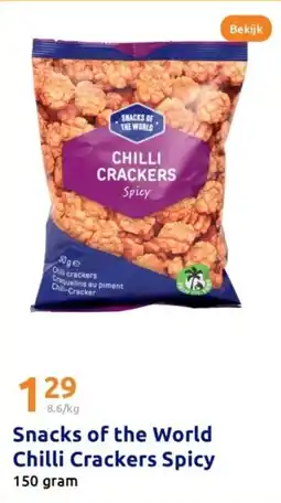 Action Snacks of the world chilli crackers spicy aanbieding