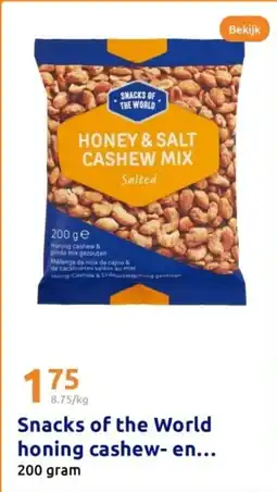 Action Snacks of the world honing cashew en aanbieding