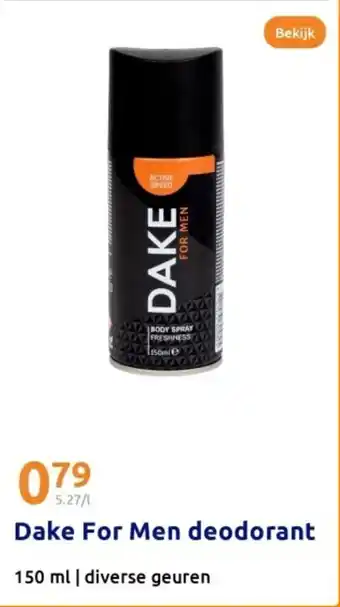 Action Dake for men deodorant aanbieding