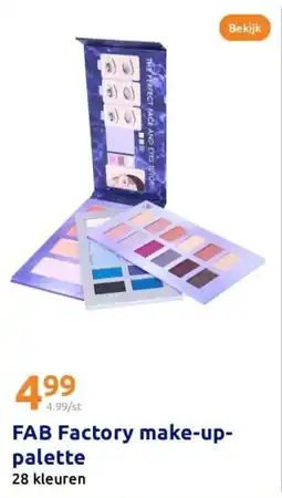 Action FAB Factory make up palette aanbieding