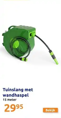 Action Tuinslang met wandhaspel aanbieding