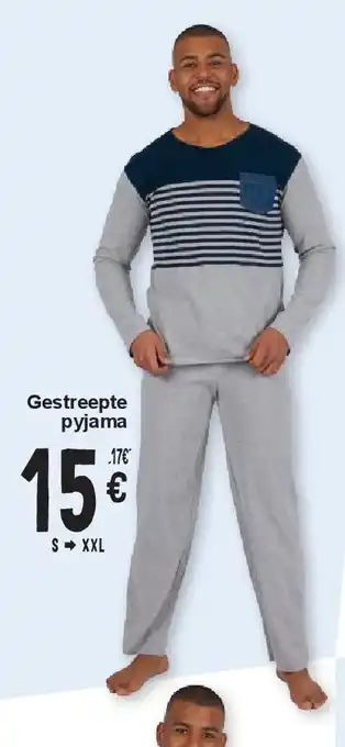 Cora Gestreepte pyjama aanbieding