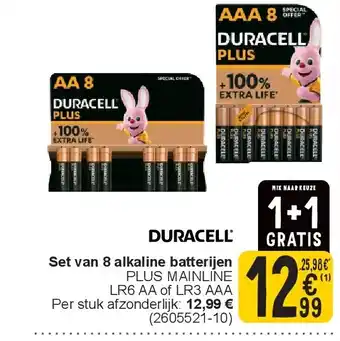 Cora Set van 8 alkaline batterijen aanbieding