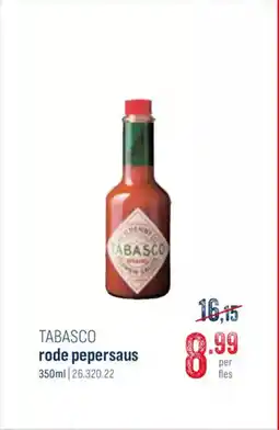 Horeca totaal Tabasco rode pepersaus aanbieding